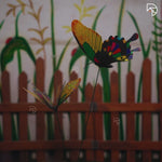 Rainbow Butterfly Garden Stake — Decorative Fluttering Butterfly for Garden & Lawn
