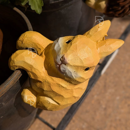 Hanging Cat Pot Hanger | Resin Climbing Cat Figurine | Pack of 2