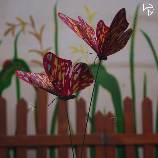 Rainbow Butterfly Garden Stake
