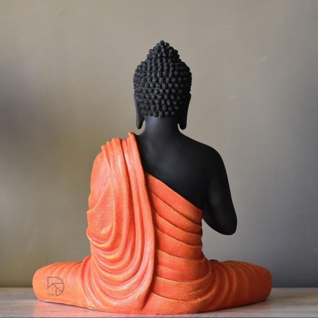 Harmony Orange Blessing Buddha Statue (15 inch) -    The Decorshed