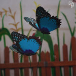 Rainbow Butterfly Garden Stake — Decorative Fluttering Butterfly for Garden & Lawn