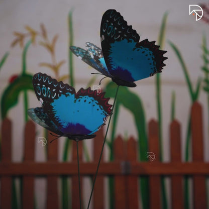 Rainbow Butterfly Garden Stake