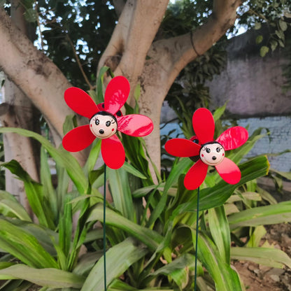 Ladybug Pinwheels Garden Stakes for Garden Decor