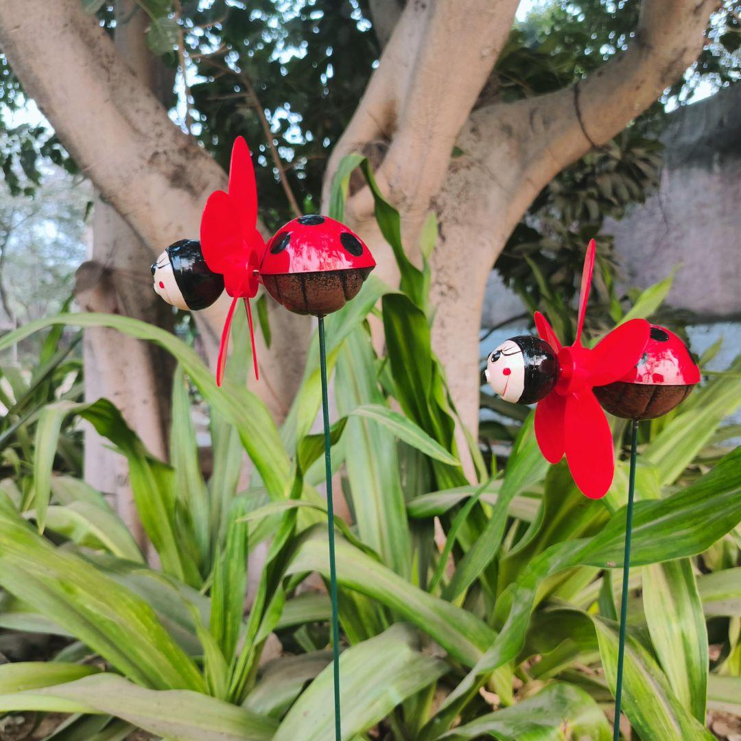 Ladybug Pinwheels Garden Stakes - The Decorshed