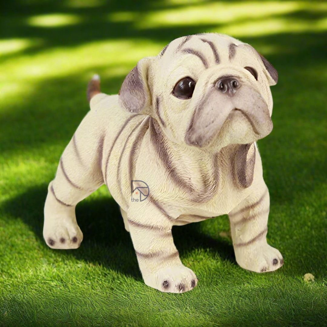 Bull Dog Family Statue