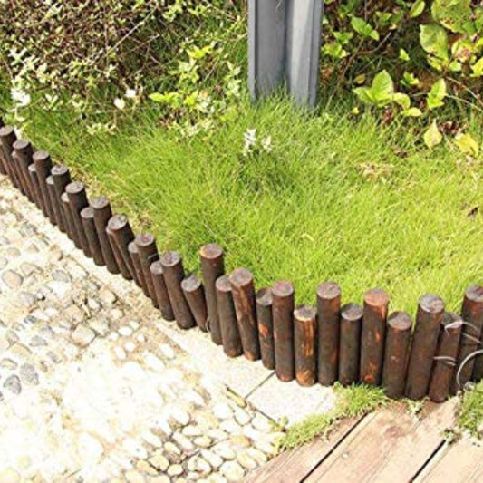 Small Self-Standing Wooden Fence – Garden Border for Home, Balcony & Outdoor Decor