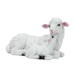 Plush toy lamb on a white background