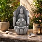Buddha Water Fountain Statue — Meditating Buddha in Lotus Hand for Home & Garden