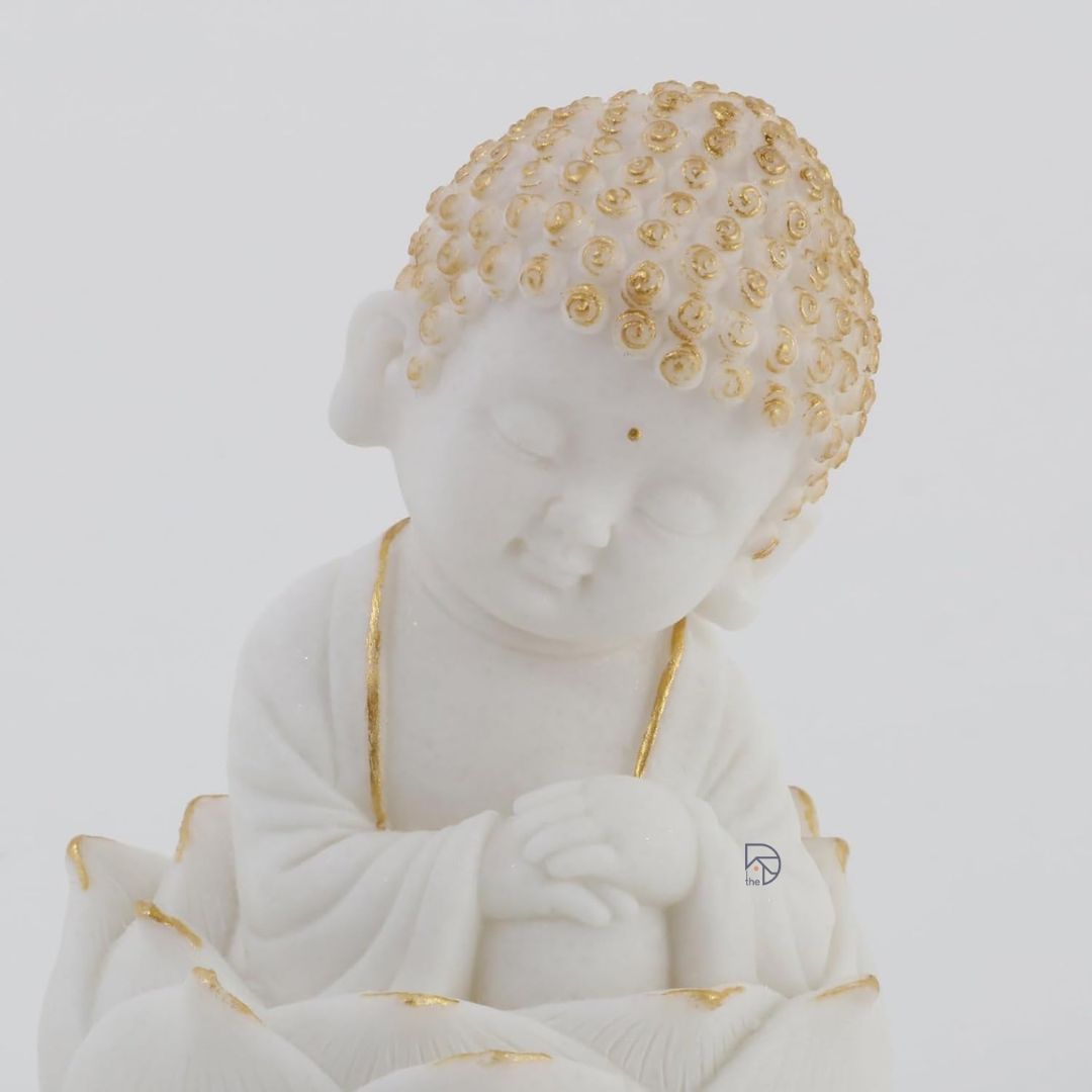 Marble Buddha Idol (Set of 2)