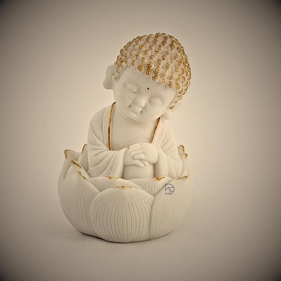 Marble Buddha Idol (Set of 2)