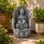 Buddha Water Fountain Statue — Meditating Buddha in Lotus Hand for Home & Garden