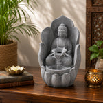 Buddha Water Fountain Statue — Meditating Buddha in Lotus Hand for Home & Garden