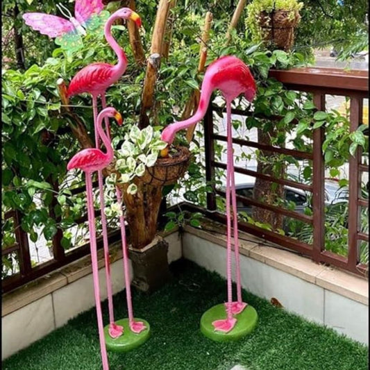 Flamingo set of 3 for Garden Decor