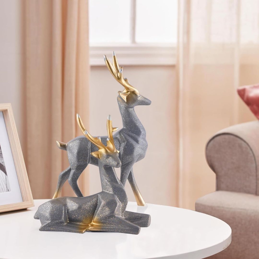 Elegant Deer Statues (Set of 2)