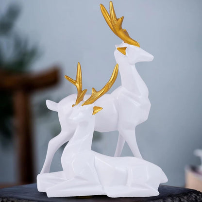 Elegant Deer Statues (Set of 2)