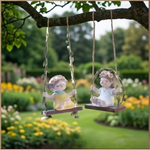 Garden Fairy Combo Set - Hanging Fairy Girl Swing Ornaments (Set of 2)
