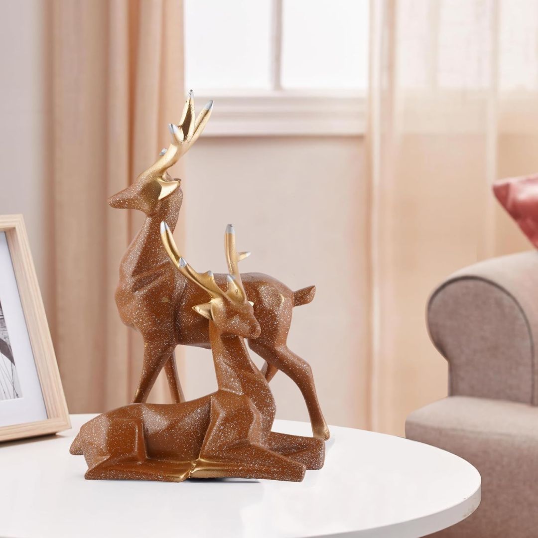 Elegant Deer Statues (Set of 2)