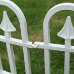 Tricolour Garden Fence Set of 6 — Decorative Plastic Lawn Edging