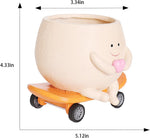 Smiley Face Skateboard Planter