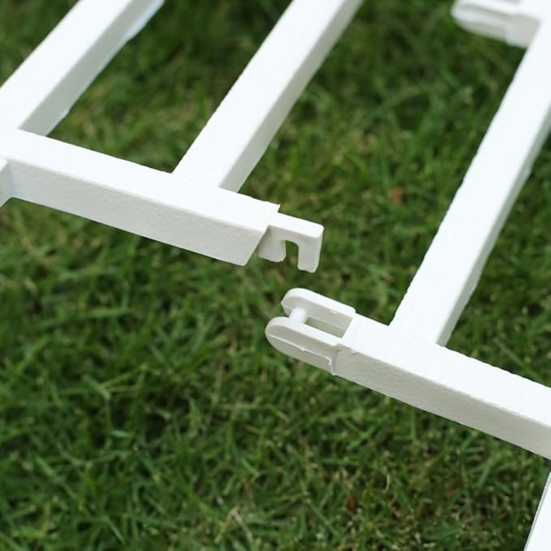 Tricolour Garden Fence Set of 6 — Decorative Plastic Lawn Edging