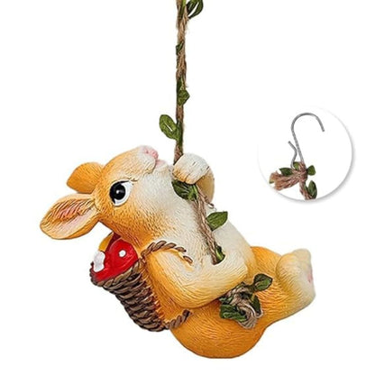 Swing Rabbit Cute Resin Hanging Showpiece
