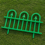Tricolour Garden Fence Set of 6 — Decorative Plastic Lawn Edging