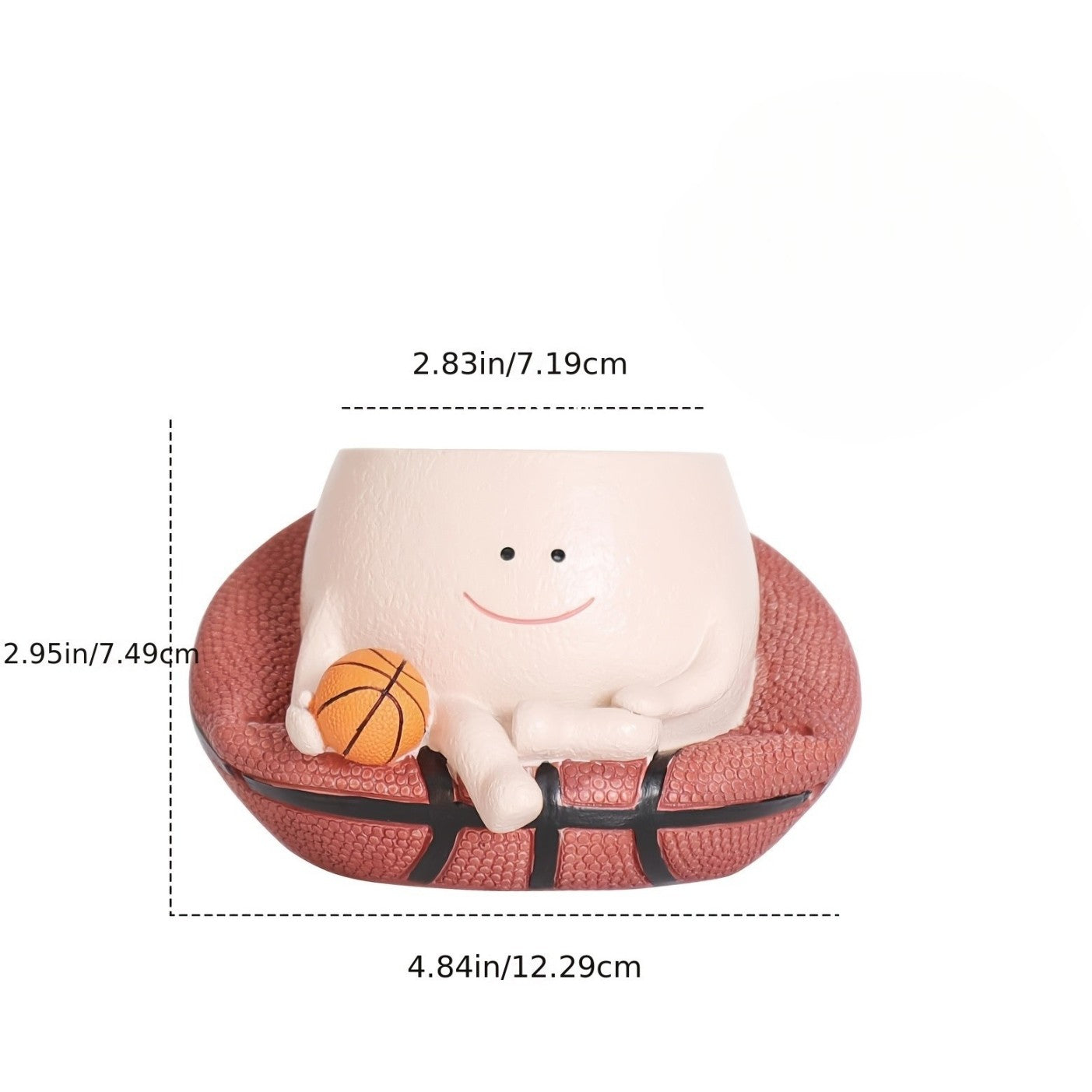 Hanging Smiley Face Planter with Basketball for Gift Balcony decor Home Decor