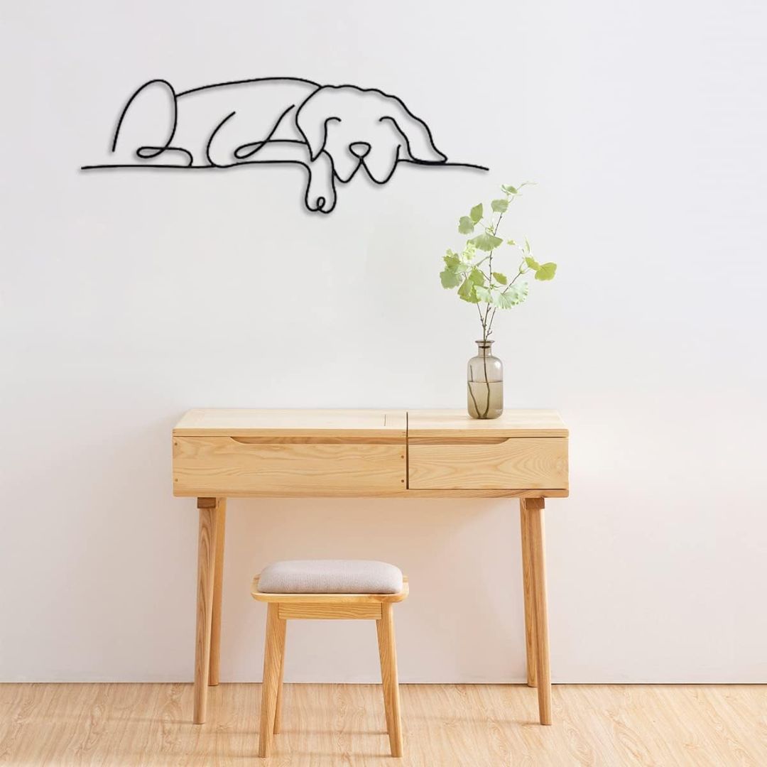 Minimalist Dog Wire Wall Art -    The Decorshed