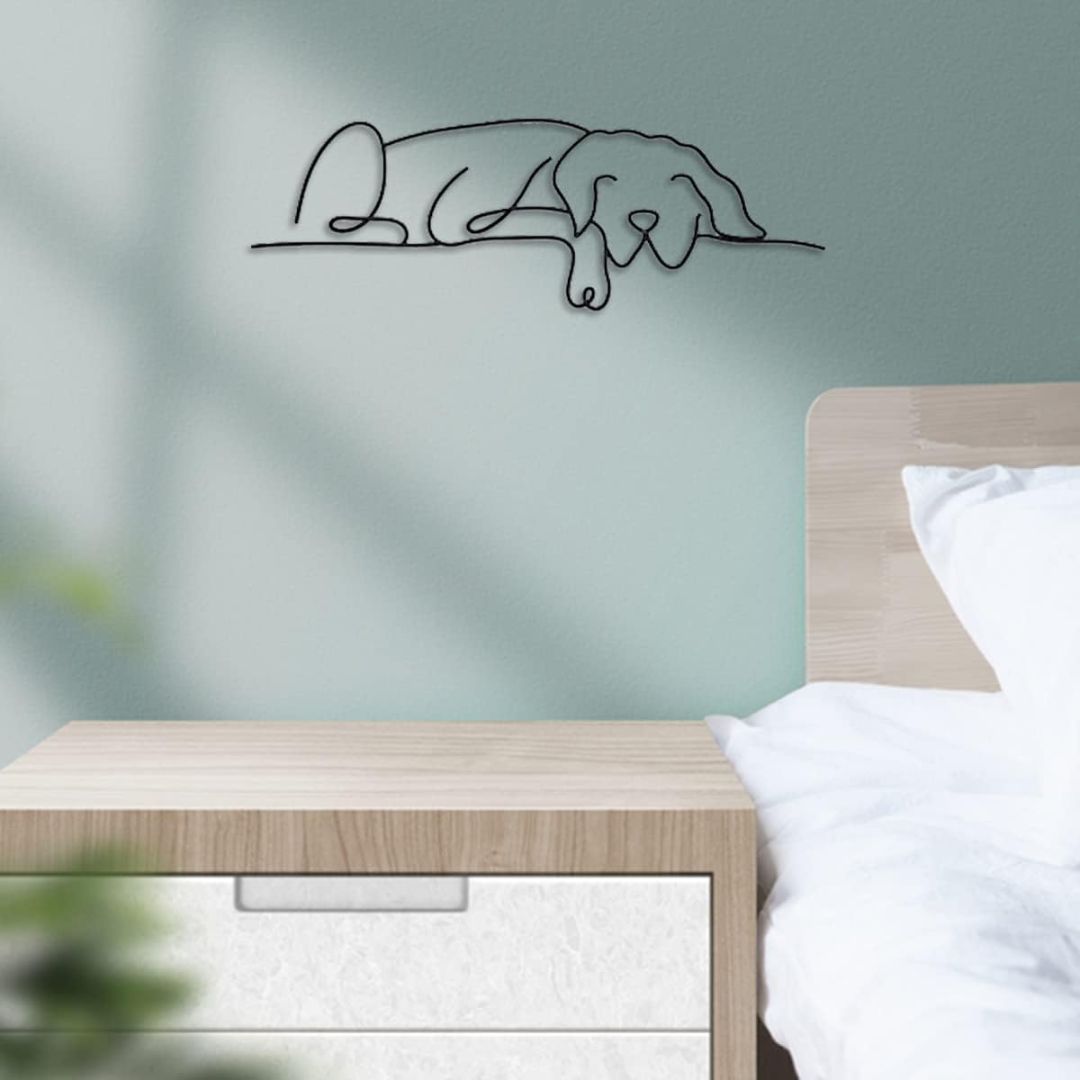 Minimalist Dog Wire Wall Art -    The Decorshed