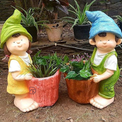 Boy Girl Planter