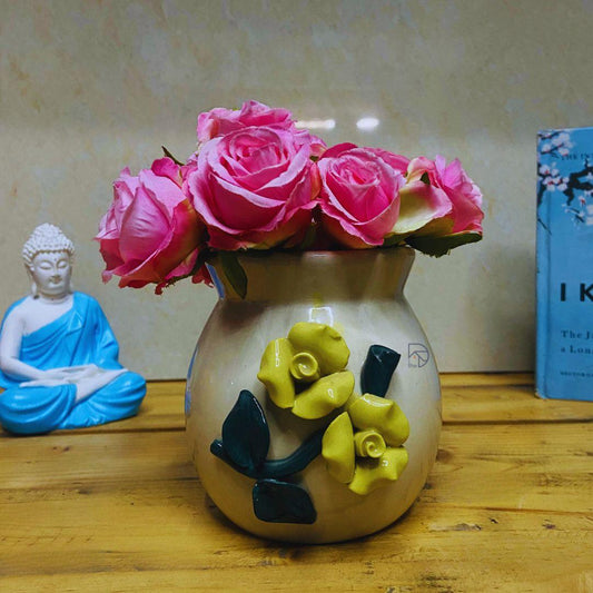 FLower Ceramic Pot - The Decorshed