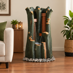Bamboo Water Fountain with LED - Cascading Outdoor Bamboo Fountain