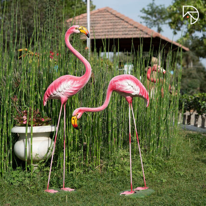 Flamingo Couple Decorative Statues for Home & Garden