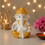 Gold Plated Ganesha Idol for Home & Office Decor