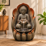 Buddha Water Fountain Statue — Meditating Buddha in Lotus Hand for Home & Garden