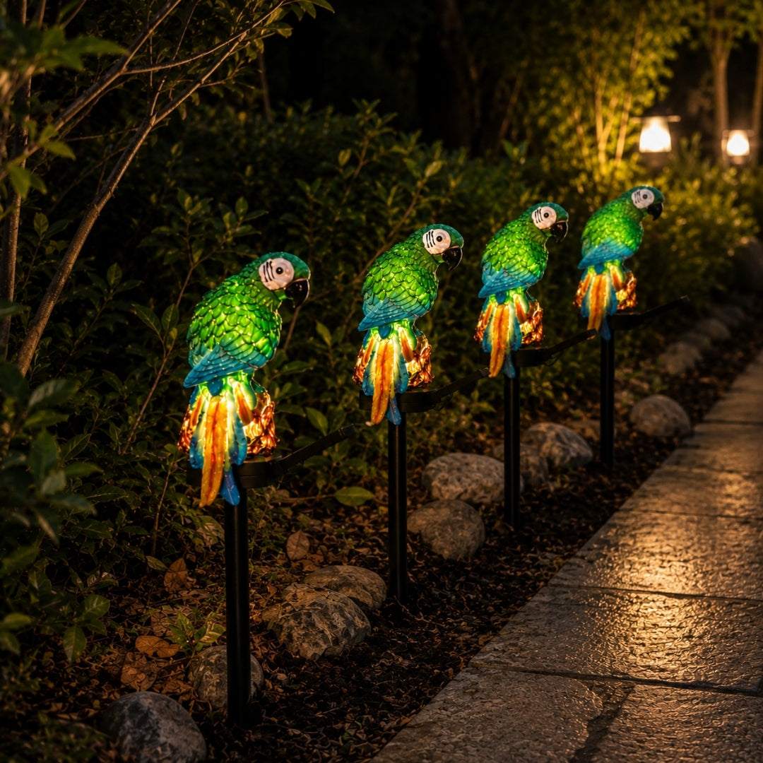 Solar Parrot Garden Light for Outdoor Decor & Pathway Lighting