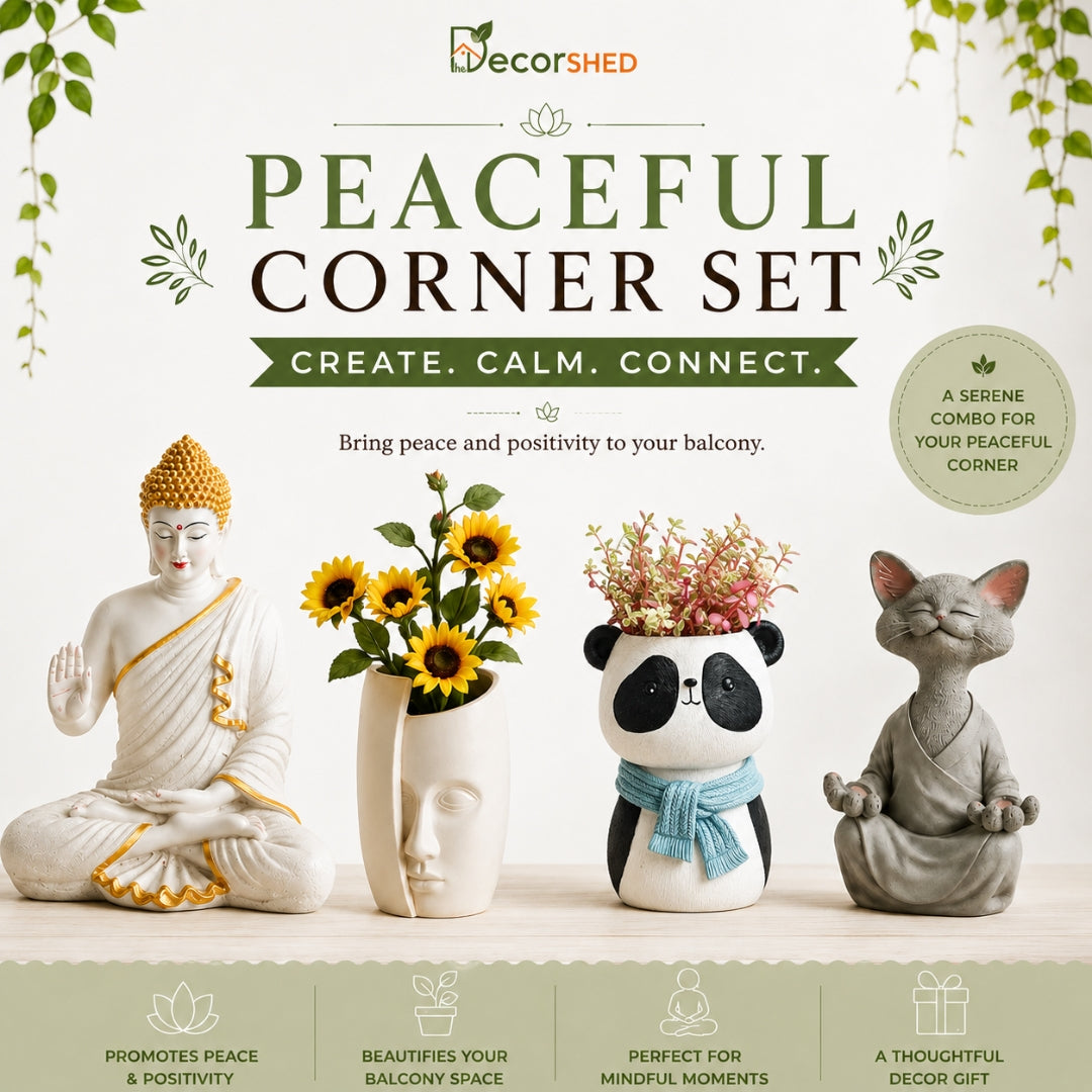 Peaceful Corner Set | Zen Buddha Styling Combo