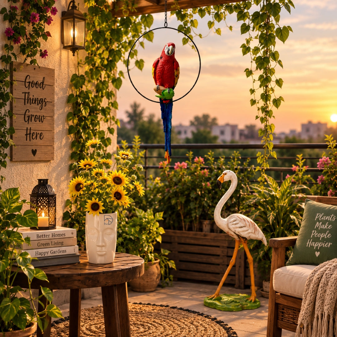 Garden Statement Set | Flamingo & Parrot Focal Point Combo