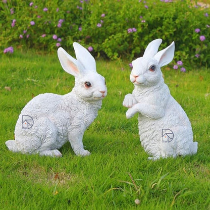 Sitting and Standing Rabbit Animal Figures -    The Decorshed