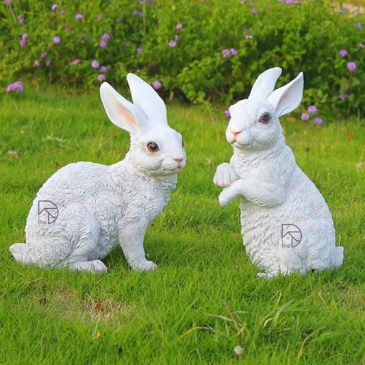 Sitting and Standing Rabbit Animal Figures