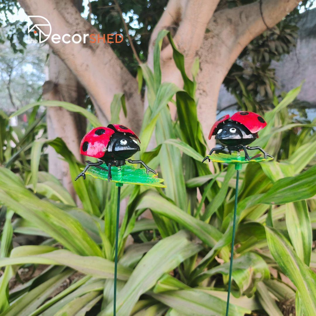 Ladybug Garden Stakes for Garden Decor - The Decorshed
