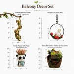 Balcony Decor Set | Compact Hanging & Planter Combo