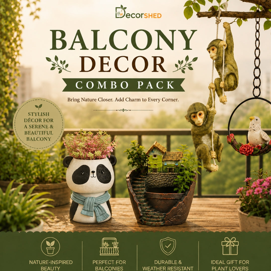 Balcony Decor Set | Compact Hanging & Planter Combo