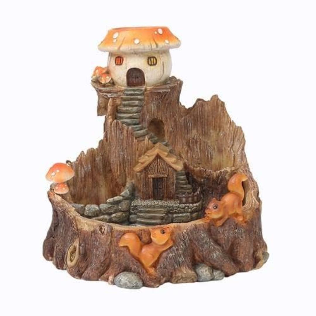 Fairy-Tale Mushroom Treehouse Resin Succulent Planter for Home & Garden Decor