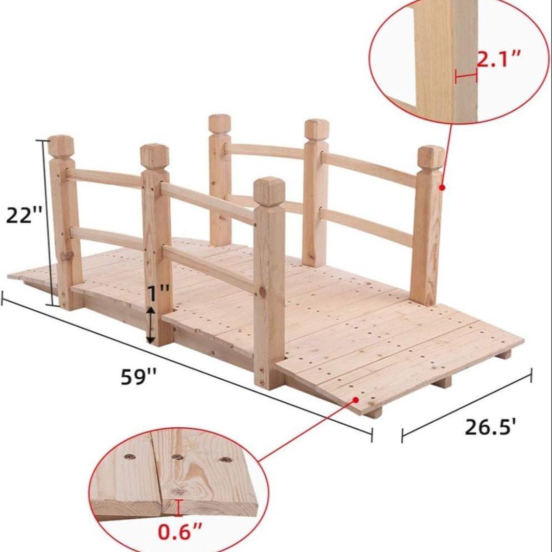 Wooden Bridge for Garden Decor - The Decorshed