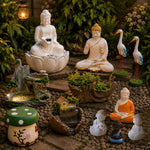 The Zen Sanctuary Set — Buddha Fountain & Meditation Corner Bundle