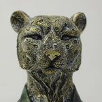 Leopard Bust Statue in Suit | Decorative Animal Head Sculpture – Home & Office Decor
