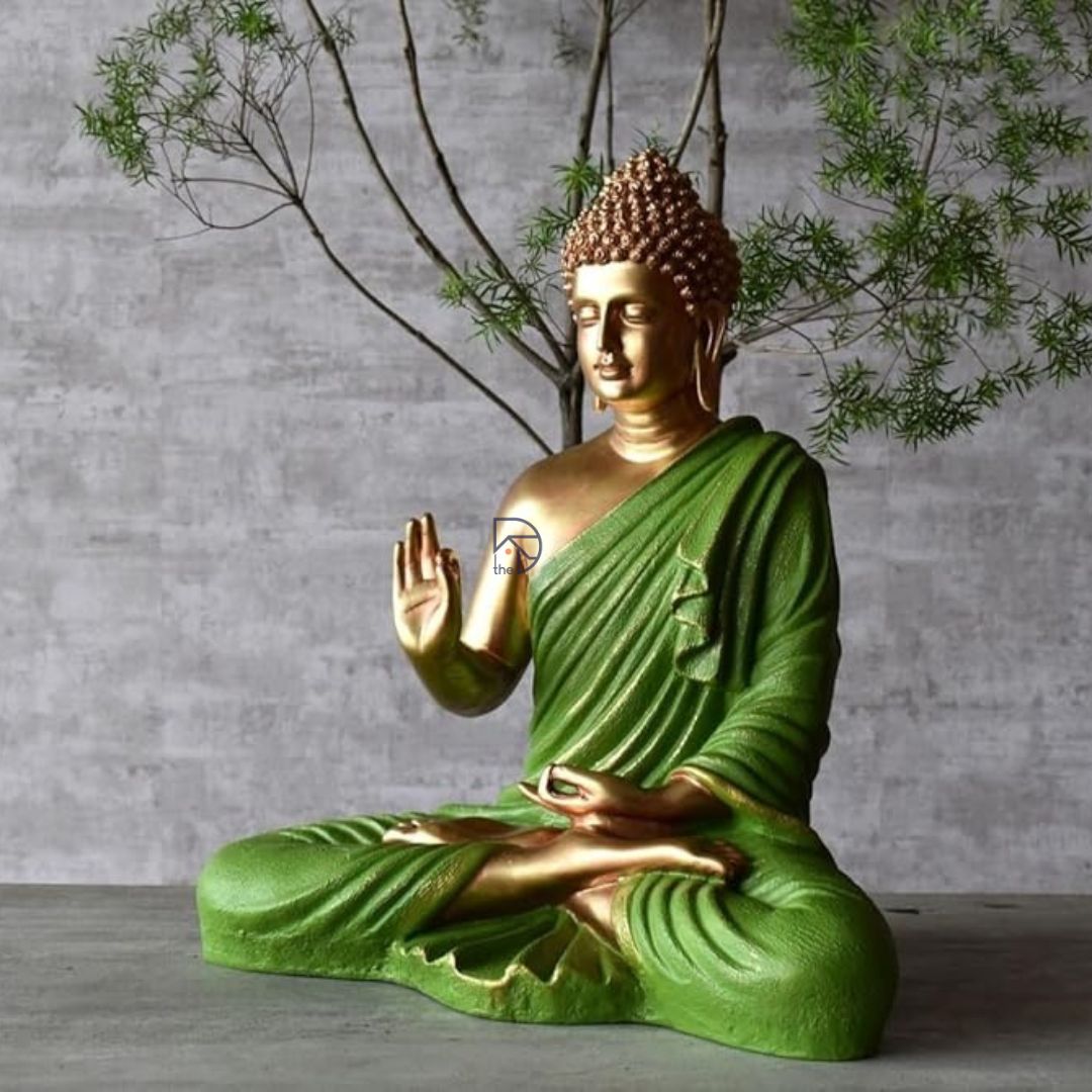 Green Buddha Statue -    The Decorshed