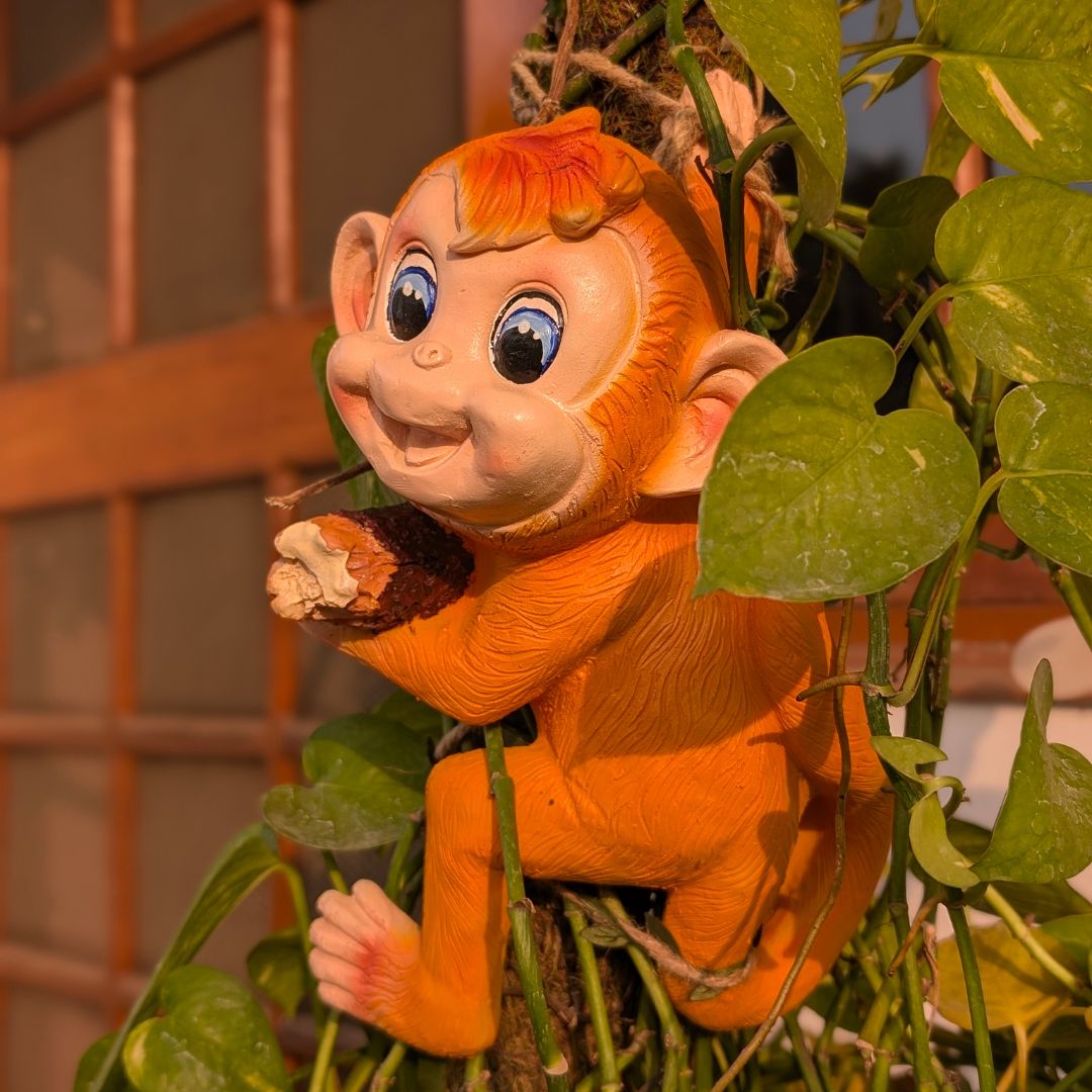 Cute Climbing Monkey Wall Decor
