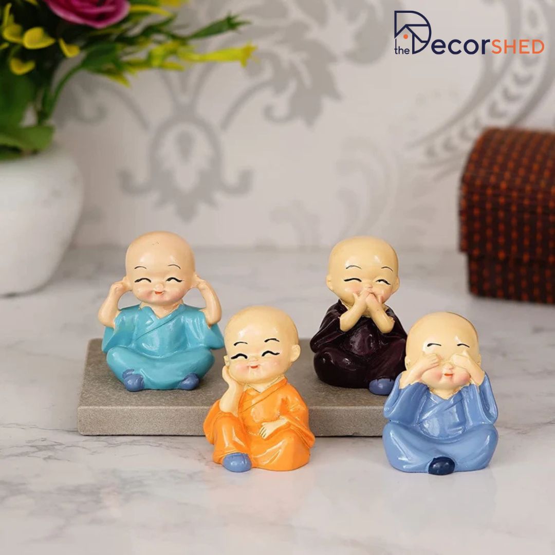 Monk Set of 4 for Home Decor